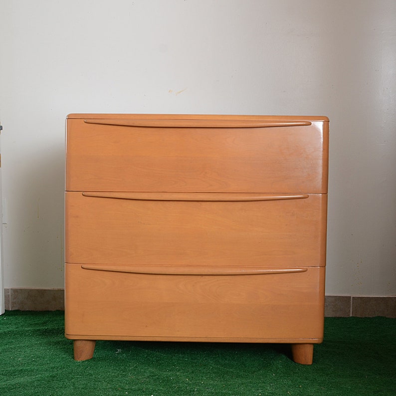 Pair Of Vintage Heywood Wakefield 3 Drawer Dressers