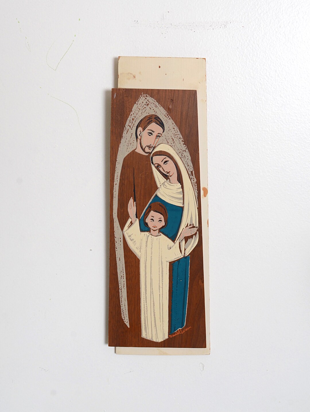 Vintage Wood Holy Family Wall Decor Etsy