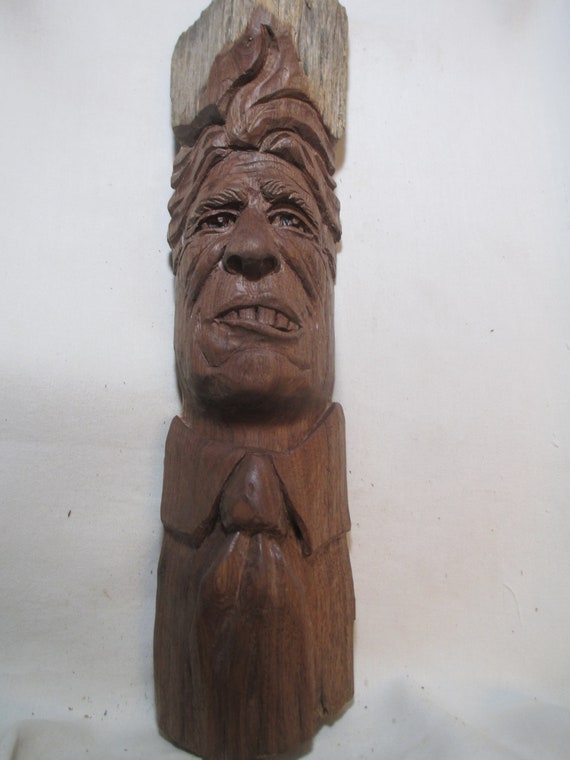 Black Walnut Wood Spirit One Of A Kind Gift For Him Rustic Etsy