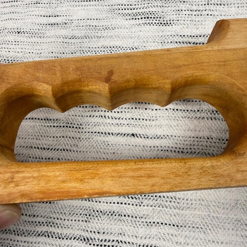Vintage Wustof Trident Handheld Wooden Knife Sharpener 2900 Hand Tool Rustic image 3