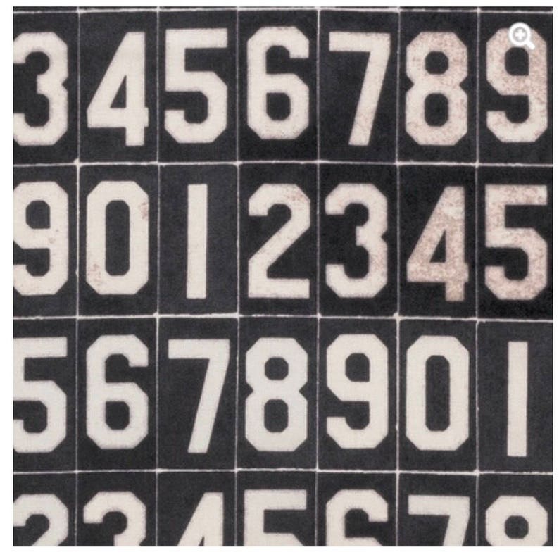 Dapper by Tim Holtz for FreeSpirit numbers, black