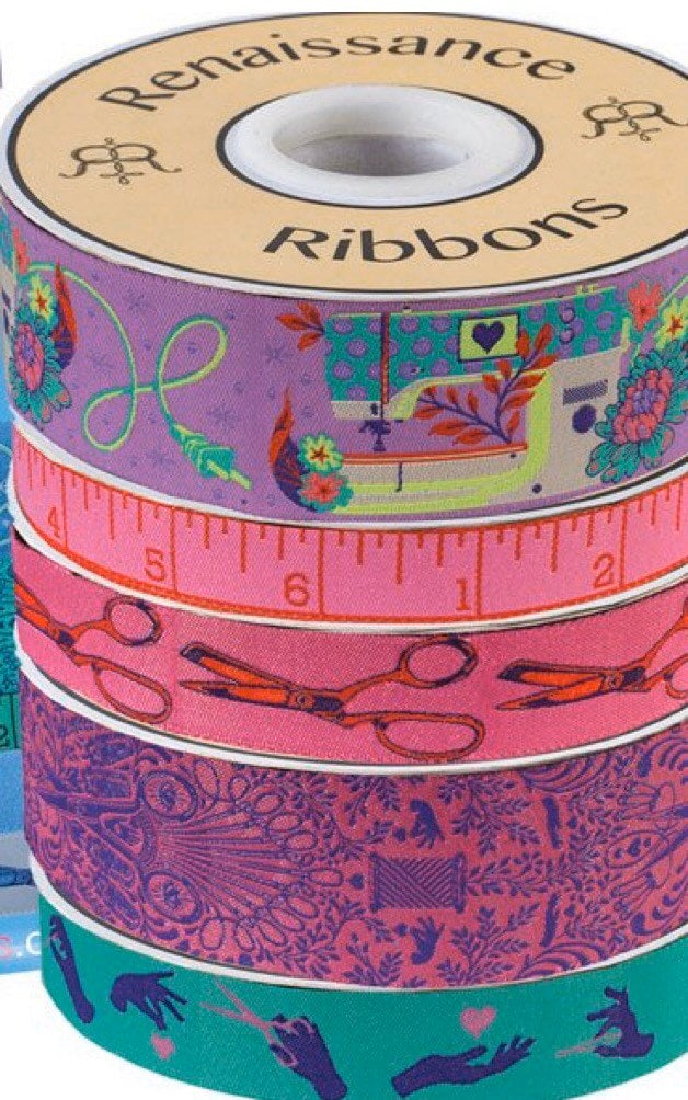 Relena Ribbons Tula Pink HOMEMADE Renaissance Ribbons Collection - Etsy