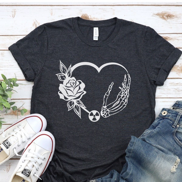 Radiologic Technologist Shirts - X-Ray Technologist Flowers - X- Ray Tech - Diagnostic Imaging - Radiographers - Unisex Graphic Tee