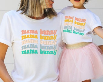 Easter Shirt, Mommy and Me Matching Easter Shirts, Women Easter Bunny Shirt, Toddler Baby Kids Easter T-Shirts, Mommy and me Easter Outfits