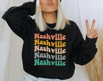 Retro Nashville Sweatshirt: Tennessee Girls Trip Crewneck