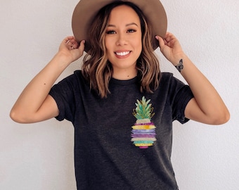 Pineapple Shirt, Shirts for Women, Graphic Tees, Foodie Shirt, Summer Shirt, Cute Pineapple T Shirt, Pineapple Lover, Gift for Her, Gifts