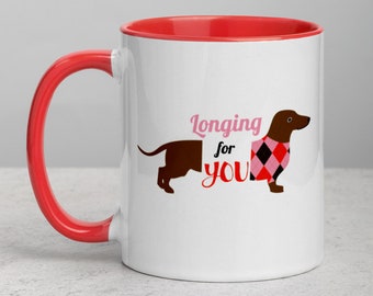 Love mugs, Dachshund Mug, Sausage Dog Mug, Dachshund Gift, Sausage Dog Lover, Funny Mug, Valentines Mug, Dog Coffee Mug | Valentine's Day