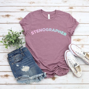 Stenographer Shirt, Court Reporter Shirt, Court Reporting Gift, Stenography Machine, Steno Student Style, Graduation Gift, Work Shirt, her