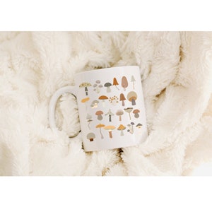 Mushroom Mug , Nature Mug, Mushroom Gift, Forest Mug, Mushroom Mug, Cottagecore