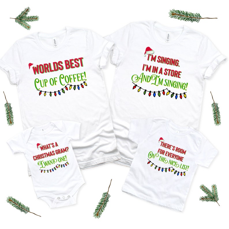 Elf Movie Shirts Elf Quotes Elf Movie Quote Shirts Family Etsy