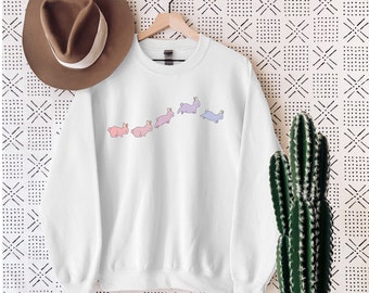 Bunny Sweatshirt, Bunny Crewneck, Bunny Gifts, Rabbit Sweatshirt, Rabbit Crewneck, Easter Sweatshirt, Bunny Mom Sweatshirt, Bunny Mom Gift