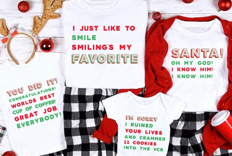 Family Christmas Shirts Christmas Movie Quotes Funny Etsy