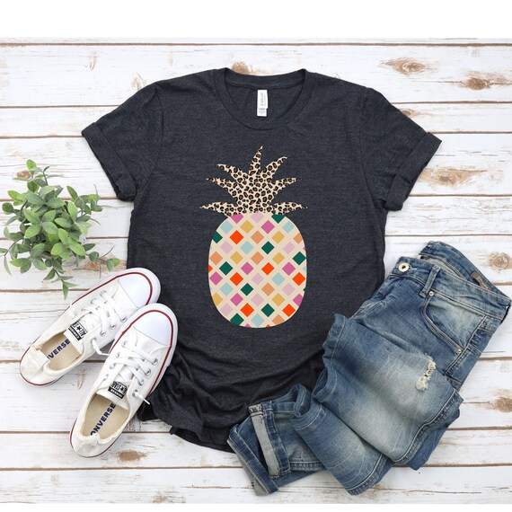 Leopard Print Pineapple Womens Gift T Shirt Leopard Print Pineapple Womens Gift T Shirt