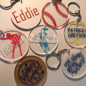Personalized sports keychain