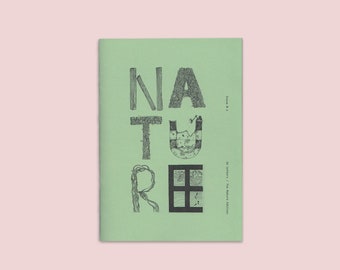 Rivista di illustrazioni sull'alfabeto naturalistico in formato A5, stile botanico e stravagante