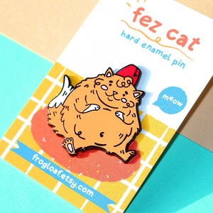 Cute Ginger Cat Enamel Pin – Orange Tabby Lapel Pin, Cat Brooch, Gift for Cat Lovers, Cute Animal Pin, Kawaii Cat Accessory