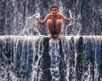 Afternoon at the Waterfalls in Bali Tropical Decor - DIGITAL DOWNLOAD 20.32 x 30.48 cm Travel Photography Bali Photos 8x12 inch