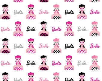 Stripes Pink Barbie Fabric by the Yard or Half Yard