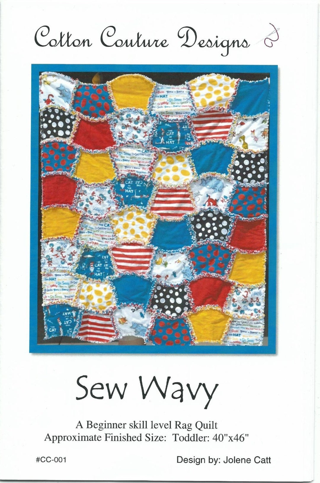 Rag Raggy Quilt Pattern SEW WAVY Original Design Toddler Size Etsy