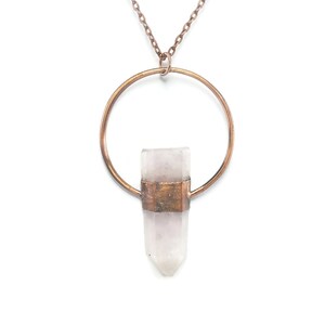 Rose Quartz Necklace | Rose Quartz Pendant | Rose Quartz Jewelry | Raw Rose Quartz Necklace | Rose Quartz Point Necklace | Crystal Necklace