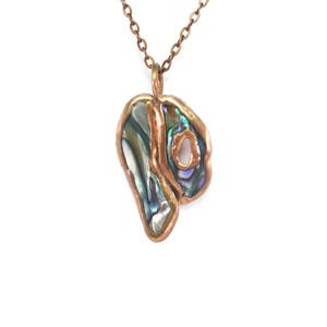 Abalone Necklace | Abalone Shell Necklace | Abalone Jewelry | Electroformed Necklace | Beach Necklace | Statement Necklace | Boho Necklace
