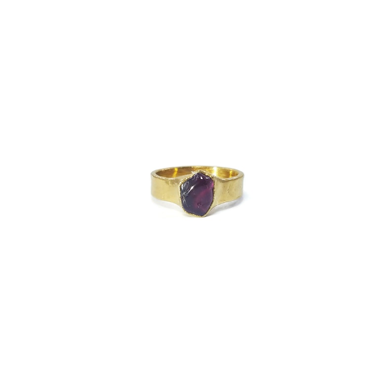 Mens Stone Ring Gold Garnet Ring January Birthstone Ring Raw Garnet Ring Garnet Ring Garnet Birthstone Ring Mens Garnet Ring
