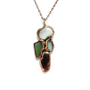 Sea Glass Necklace | Sea Glass Pendant | Seaglass Necklace | Seaglass Pendant | Sea Glass Jewelry | Ocean Necklace |  Electroformed Necklace