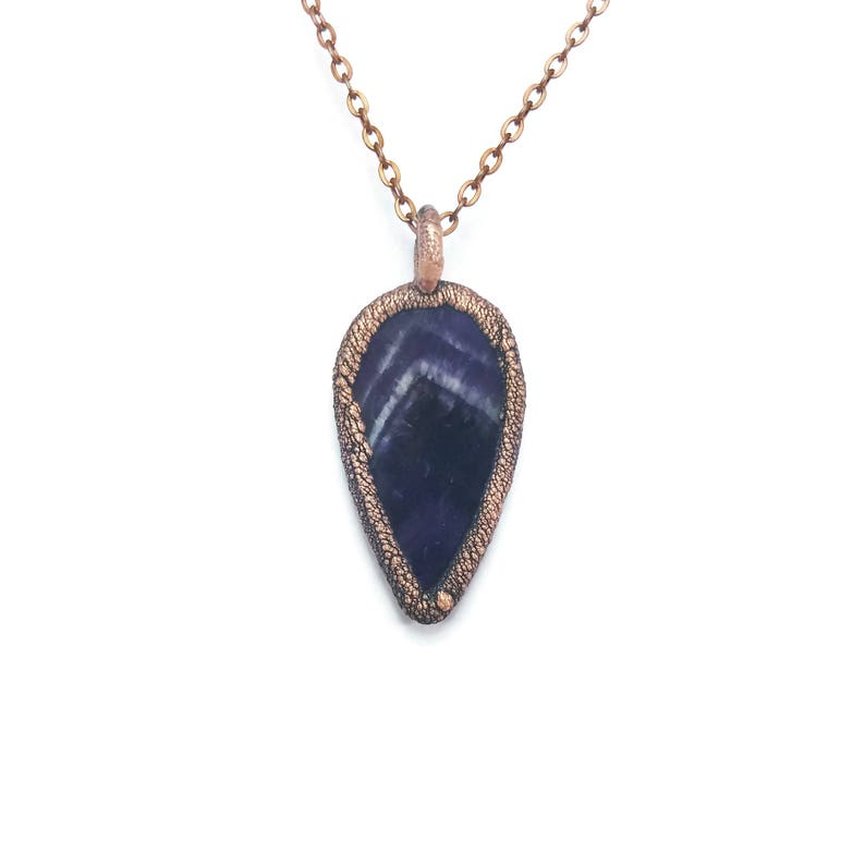 Amethyst Necklace Boho Necklace Amethyst Jewelry Amethyst Pendant Electroformed Necklace Raw Amethyst Necklace Crystal Necklace