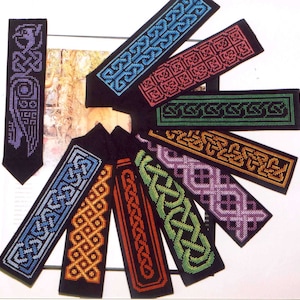 10 Celtic Cross stitch patterns - 10 Celtic Bookmarks  (series 1) - as digital downloads as 2 pdf files