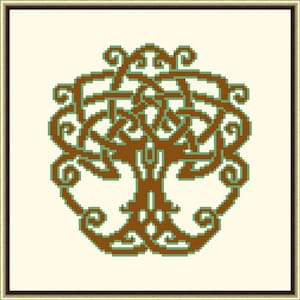 NEW! Celtic Knot Tree of Life cross stitch pattern/chart  - instant digital download