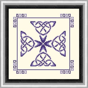15% off Celtic Cross Shape counted cross stitch pattern/chart for digital download in pdf file