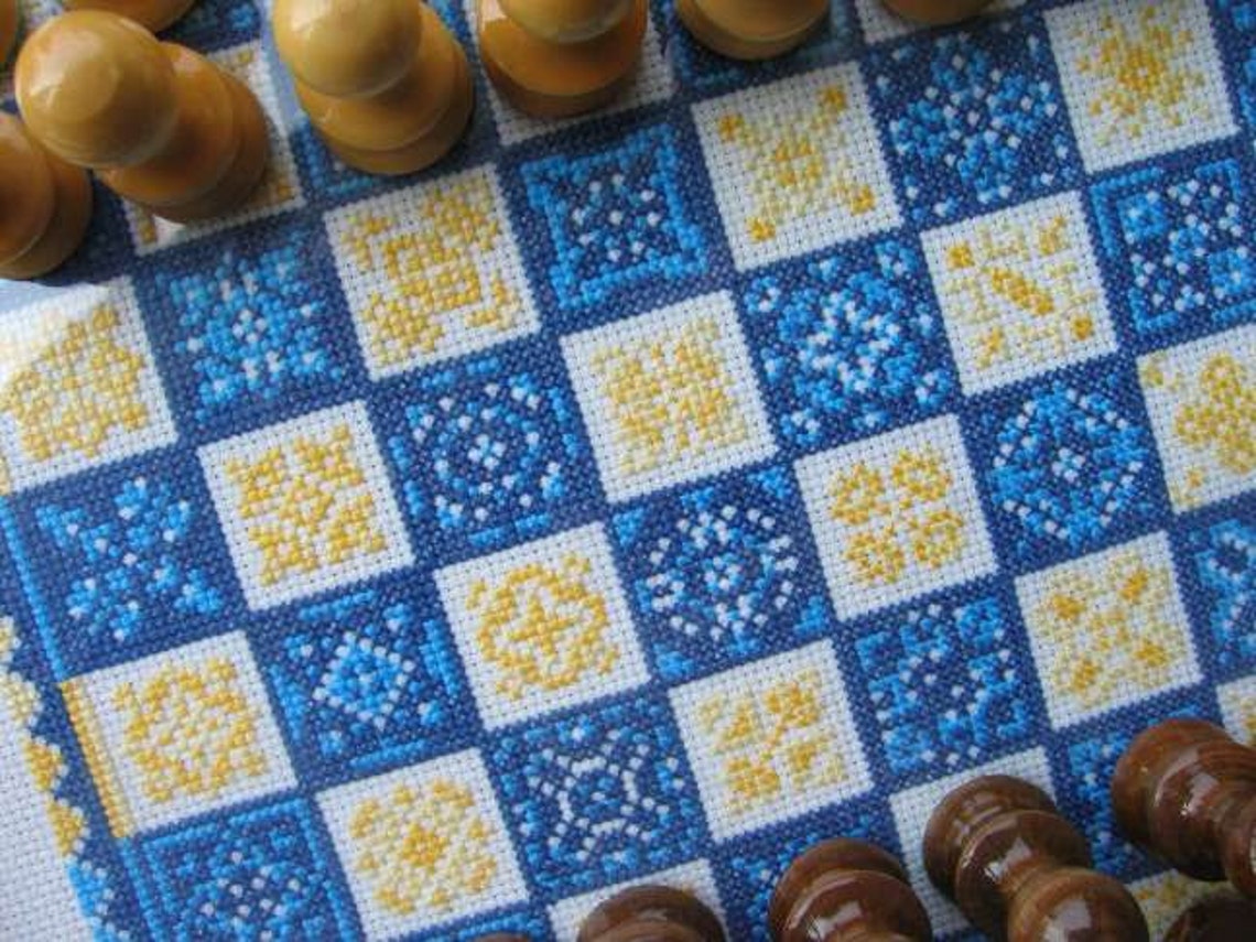 Chess Board Cross Stitch Pdf File Instant Digital Download - Etsy