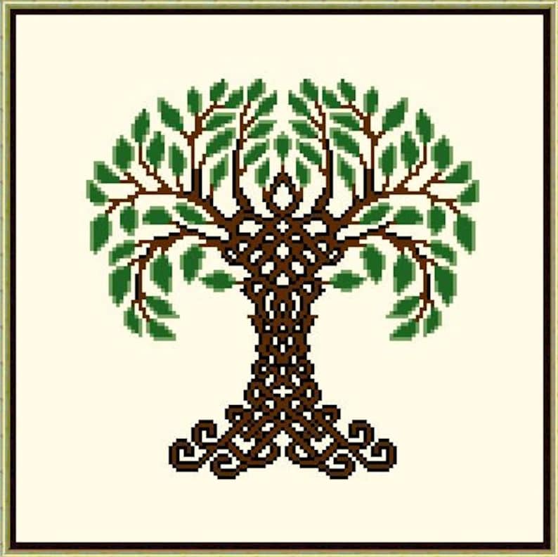 NEW Evergreen Tree of Life cross stitch pattern/chart | Etsy