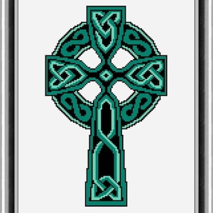 Christmas offer 27% off Braid Celtic Cross counted cross stitch pattern/chart as a digital download in a pdf file