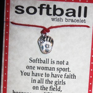 12 Softball Wish Bracelets ... When You Win ... Pick Your Color ...Great for Gifts, Team Spirit, Birthday Favors and More!