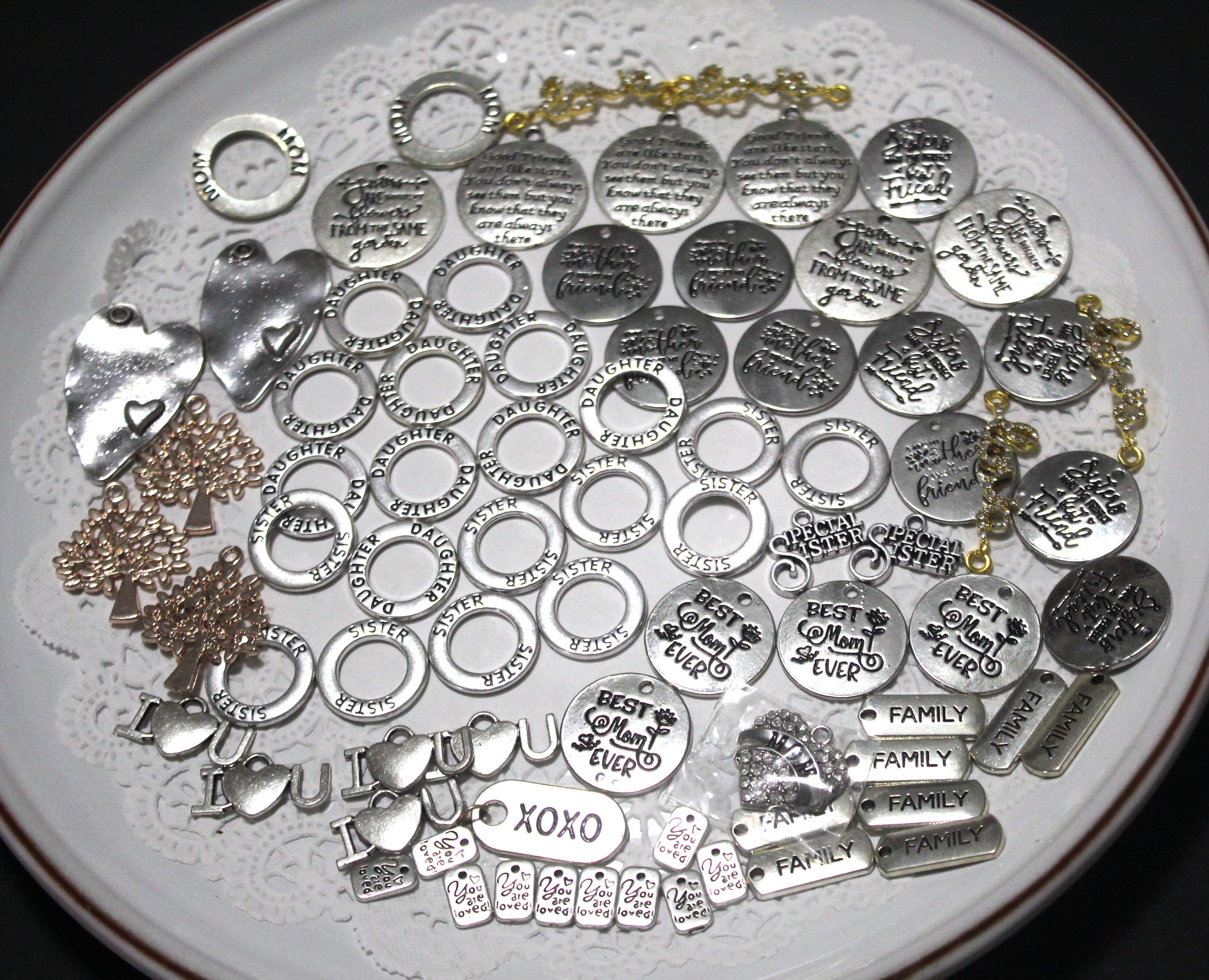 1 lb Large BULK Lot Costume Jewelry Charms Pendants Rhinestone Earrings  Necklace