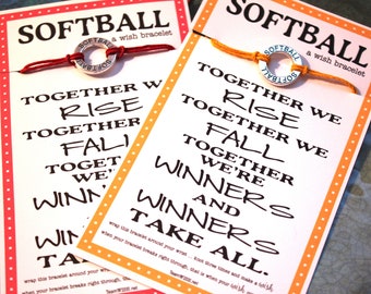 Softball Wish Bracelet – Team Spirit Hemp Cord Bracelet
