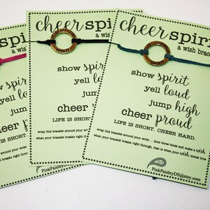 24 Cheer Spirit Wish Bracelets ... Great for Team Spirit ... Cheerleading Team Gifts ... School Spiirit