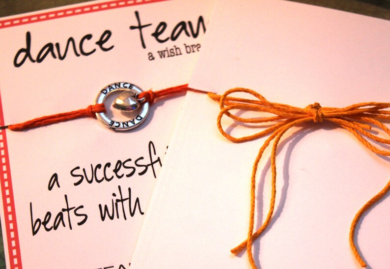 Party Success String 24 Dance Team Double Charm Wish Bracelets ... Beats With One Heart ...