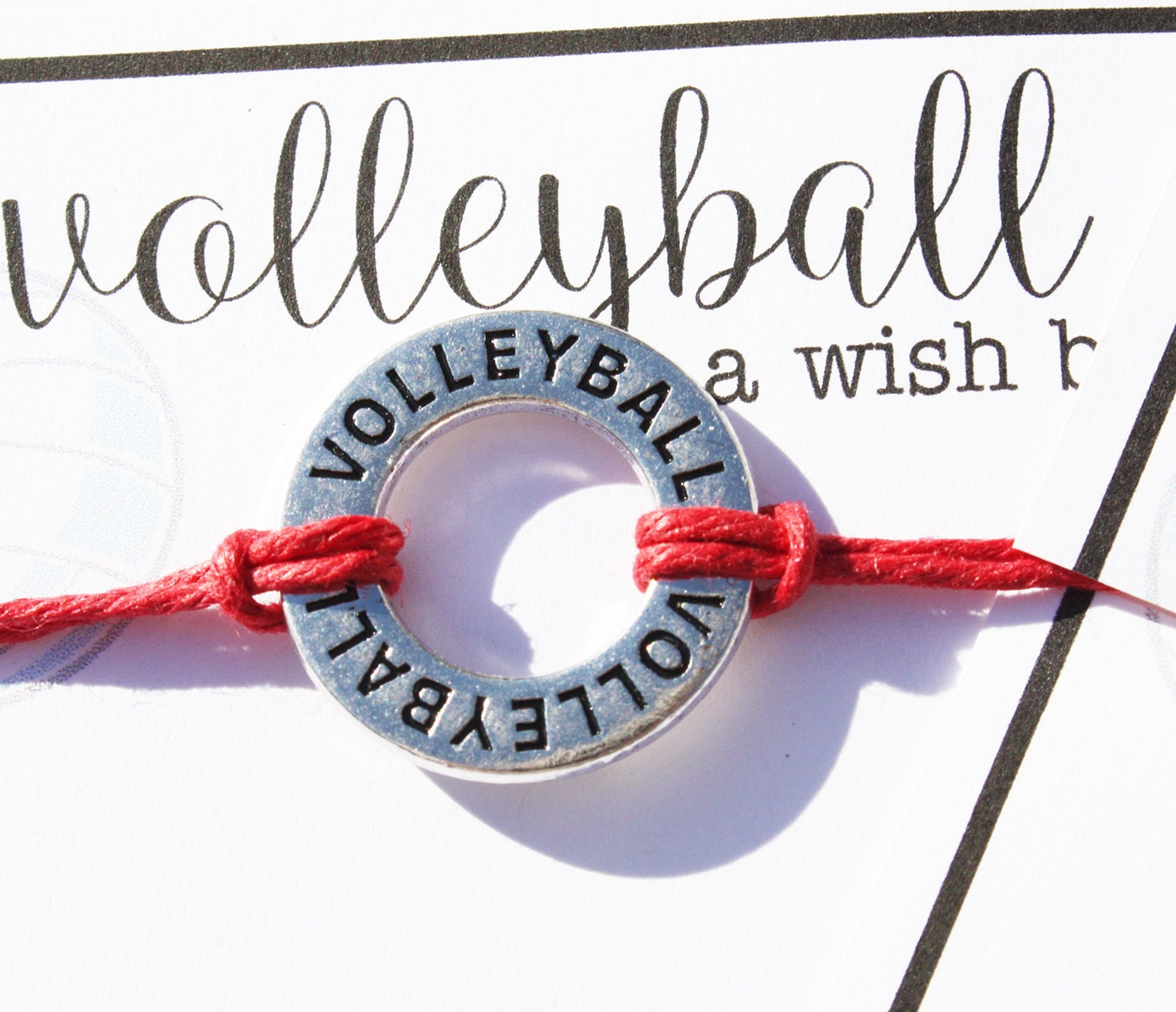 24 Volleyball Chic Charm Wish Bracelets With Custom Card Pick Your