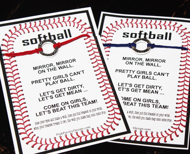 Softball Wish Bracelets Mirror Mirror on the Wall Pick Etsy