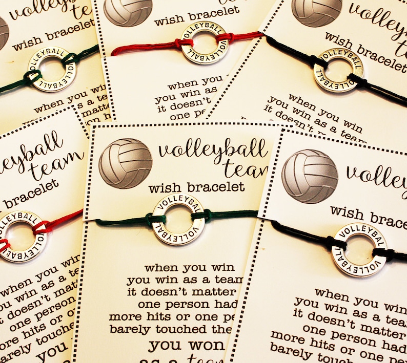 12 Volleyball Team Wish Bracelets Pick Your Color Etsy