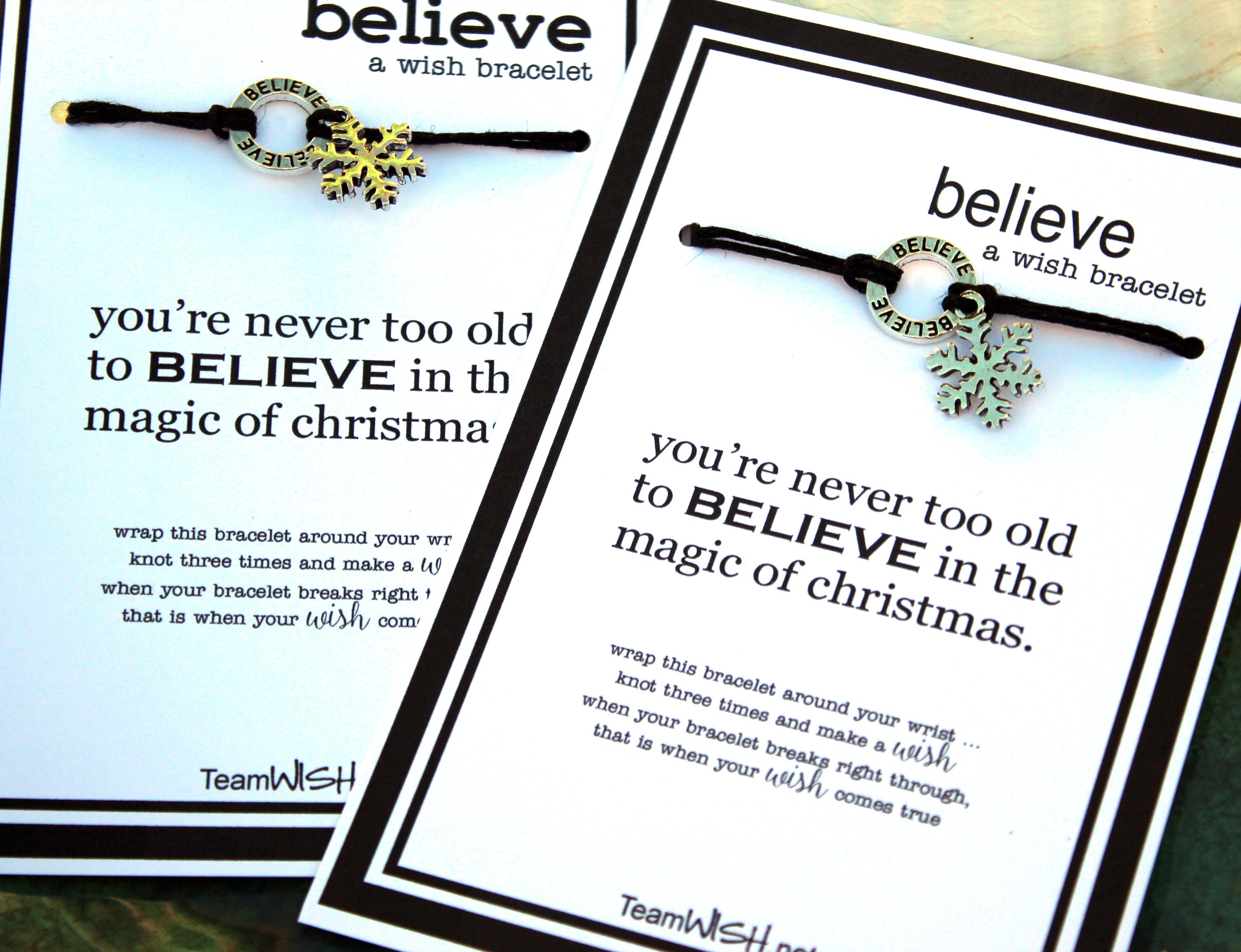 BELIEVE  A Wish Bracelet  Inspirational  Gift