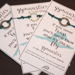 Gymnastics Wish Bracelets - If you Never Leap ... Pick Your Qty. & Color ... Great for Team Gifts, Team Spirit, Birthday Favors and More!