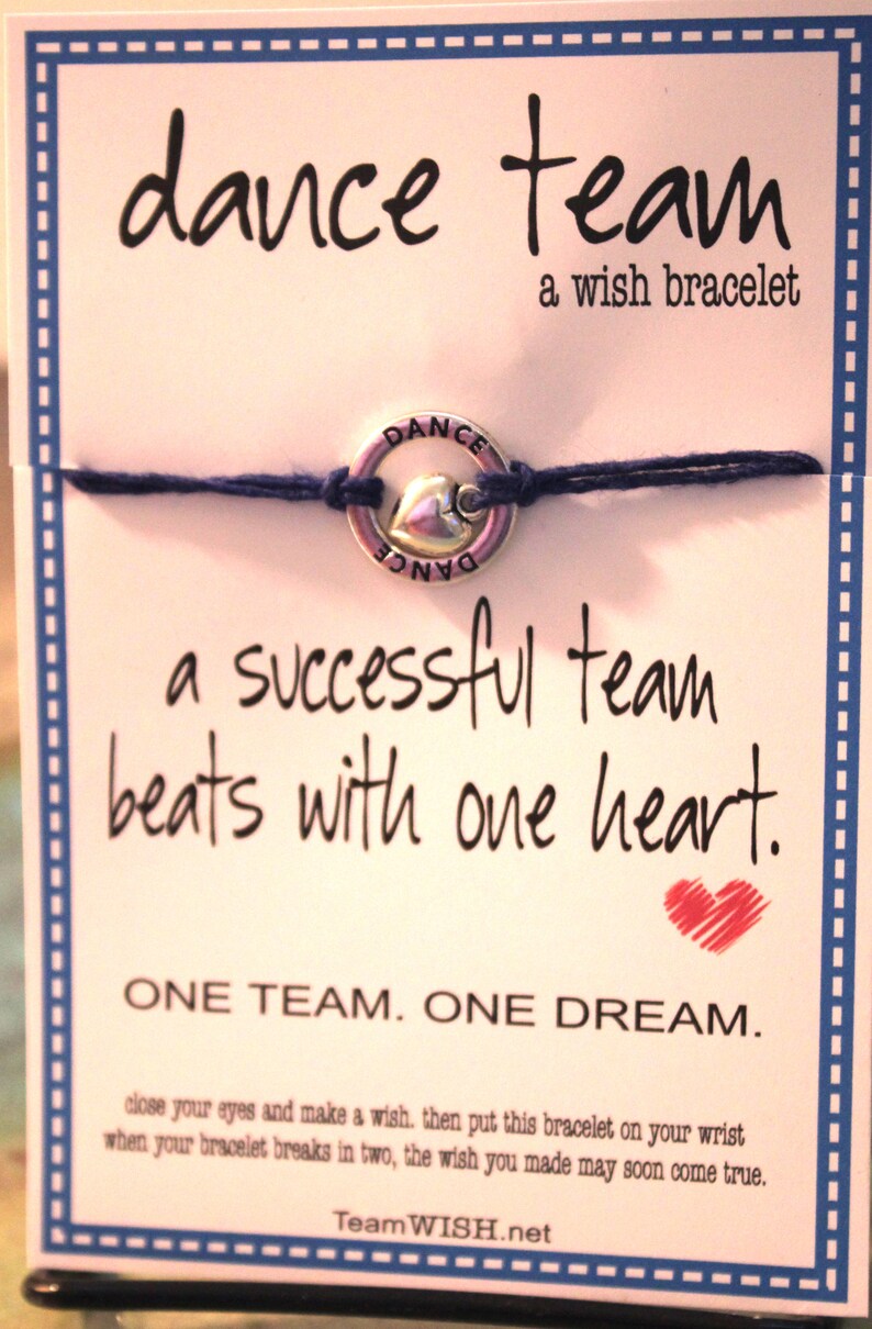 Party Success String 24 Dance Team Double Charm Wish Bracelets ... Beats With One Heart ...