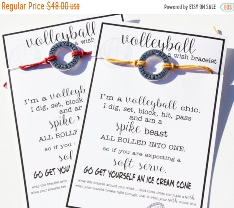 Sale Almost Gone 12 Volleyball Charm Wish Bracelets With Etsy