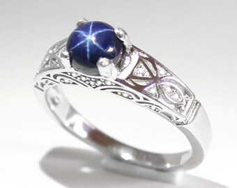 blue star sapphire ring blue star sapphire ring
