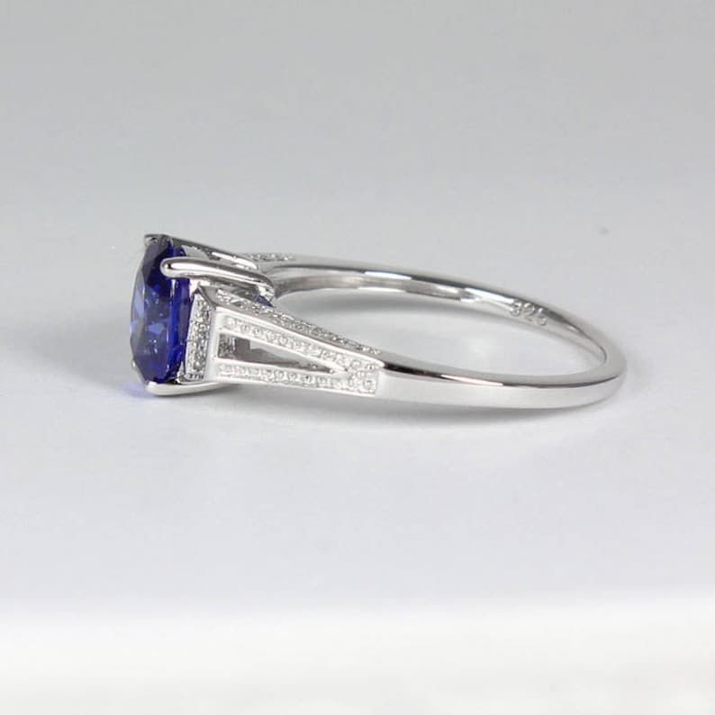 Tanzanite Ring Silver Sterling Silver Tanzanite Ring January Birthstone