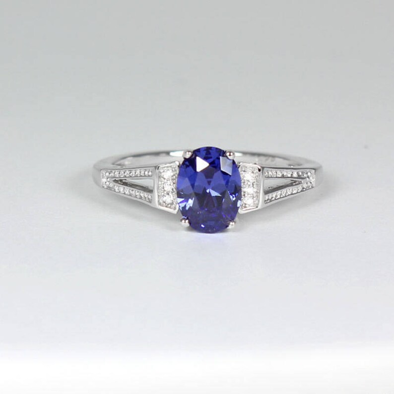 Tanzanite Ring Silver Sterling Silver Tanzanite Ring January Birthstone