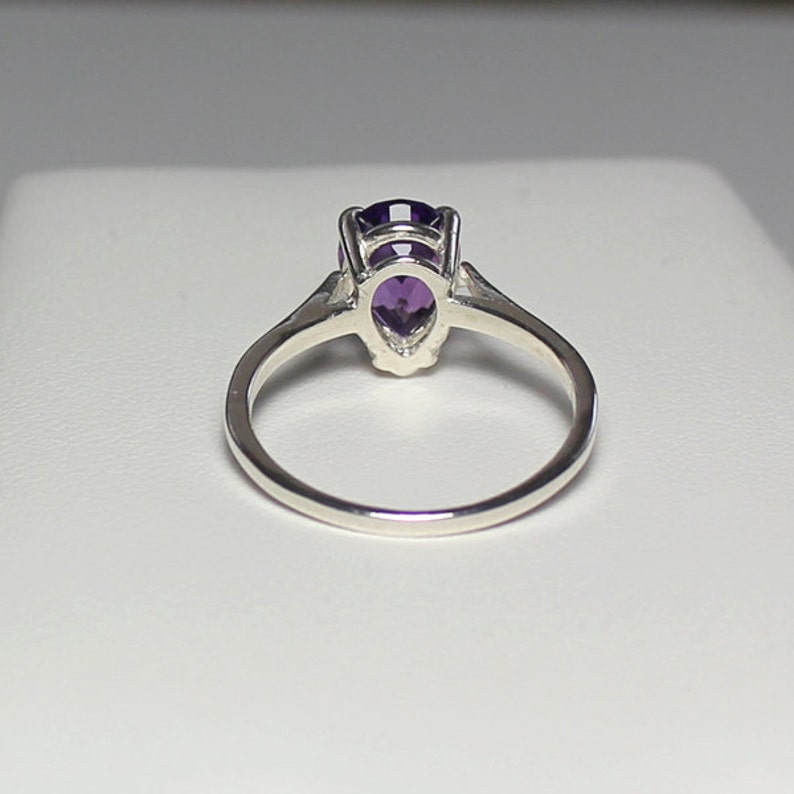 Purple African Amethyst Ring Sterling Silver Amethyst Ring Silver